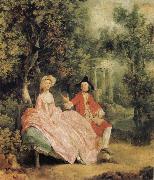 Thomas Gainsborough Lady and Gentleman in a Landscape oil on canvas